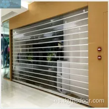 Puerta de rodillo de láminas de policarbonato transparente